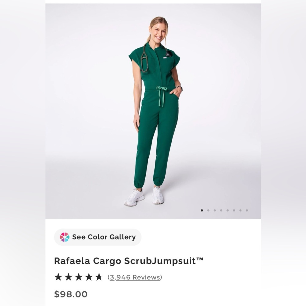Figs scrub Jumpsuit HUNTER GREEN